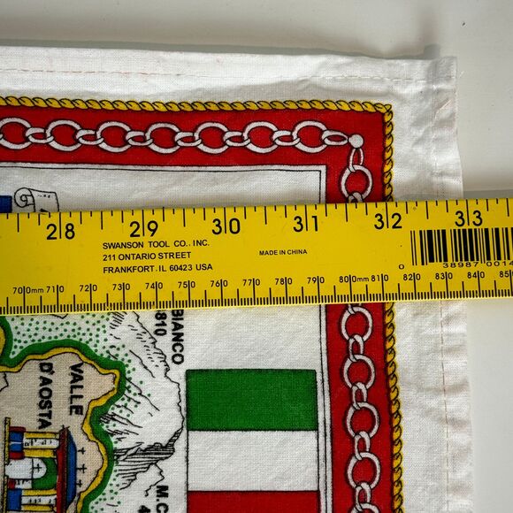 Vintage Italia Italy Cotton Travel Souvenir Tea Towel - Picture 7 of 9